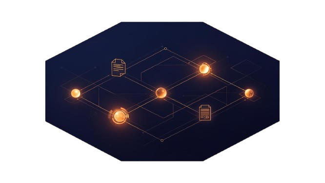 Abstract process automation diagram